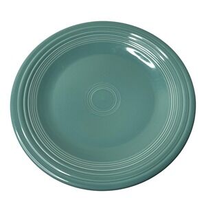 1930's Fiesta Turquoise Dinner Plates 10 3/4" Set of 2 USA Fiestaware Vintage
